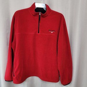 Polo Sport Ralph Lauren 1/4 Zip Long Sleeve Fleece Sweatshirt Men's Size XXL Red